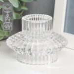 GLASS, подсвечник, двусторонний, 5,3х7,5 см, в форме юбки, стекло