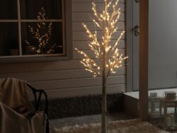 ВИНТЕРЛАЙТ, светодиодное дерево, 1.8 м, береза, теплый белый свет, белый