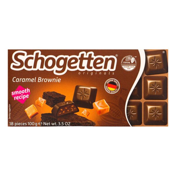 Schogetten Caramell Brownie, шоколад, 100 г