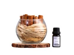 AROMA, набор ваза-саше + аромамасло, шалфей и морская соль с корицей