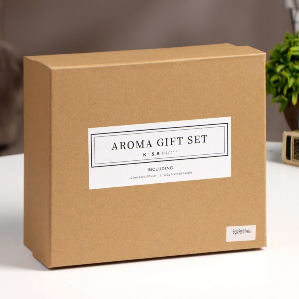 AROMA, набор подарочный, красное помело, диффузор 120мл + свеча 120гр
