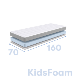 Kids Foam, детский матрас, беспружинный, 70х160см, в скрутке