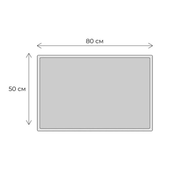 КОМБО, коврик для ванной, 50x80 см, желтый