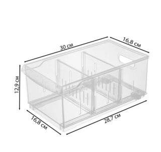 РОЛЛИ, контейнер, 5 л, 16,5x12,9x30,5 см, прозрачный