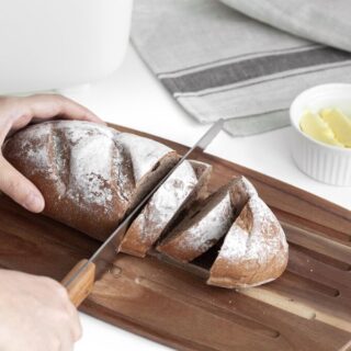 ЛАКОМО, хлебница с разделочной доской, молочно-белый