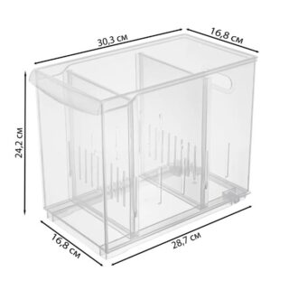 РОЛЛИ, контейнер, 10,6 л, 16,8x24,2x30,5 см, прозрачный