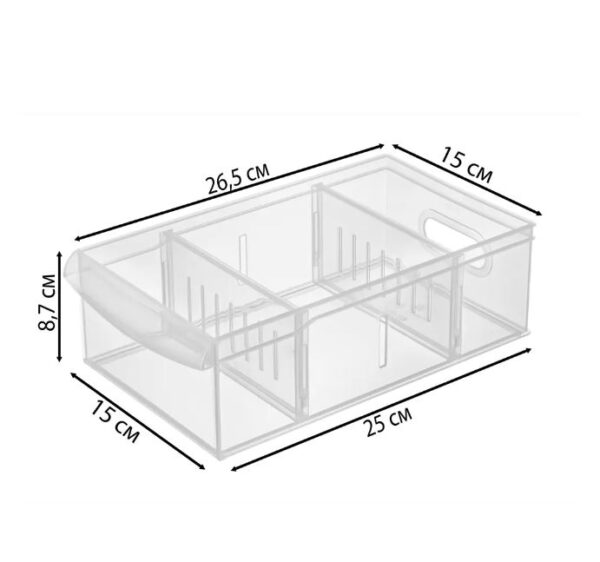 РОЛЛИ, контейнер, 2,65 л, 15x8,7x26,6 см, прозрачный