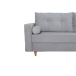 КИОТО, прямой диван-кровать, велюр, серый, М2