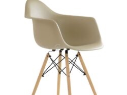 EAMES, кресло с деревянными ножками, капучино