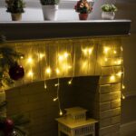 "Бахрома", гирлянда 1.8х0.5м , IP20, прозрачная нить, 48 LED, свечение тёплое белое, 8 режимов, 220В