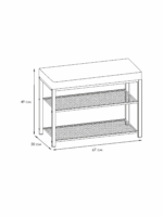 ТОРОНТО 23S, банкетка, 67 см, черный/сиденье серый