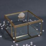 ГОРЫ, стеклянная органайзер-шкатулка, с зеркальным дном, 15х15х8,5 см