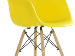 EAMES, кресло, N-14, WoodMold, желтый, М