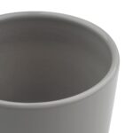 Керамический горшок "Клиф" с подставкой, 0,6л., 11х11х11 см, серый