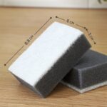 Набор губок для посуды, 5 шт, с частицами угля, 8,8×6×3 см, серый
