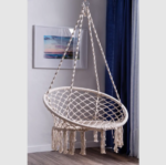 BOHO, гамак-кресло с бахромой, хлопок, без опоры, 82х131см