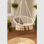 BOHO, гамак-кресло с бахромой, хлопок, без опоры, 82х131см