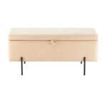 MERANA, банкетка с хранением, ткань Ultra IVORY