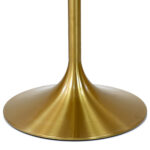 TULIP, стол круглый, 70см, белый мрамор/золотой, М2