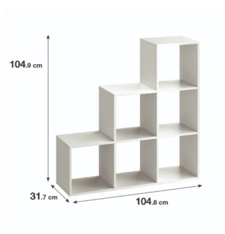 СПЕЙСИО КУБ, стеллаж, 6 секций (1х2х3), белый, 104х104х31.5см, М