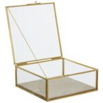 GLASS, шкатулка для украшений, 15х15,5х6 см, прозрачный