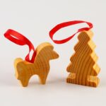 "Красный", набор елочных игрушек, 5 деталей, МИКС