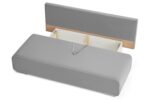UNO, диван-кровать, светло-серый, велюр, М2