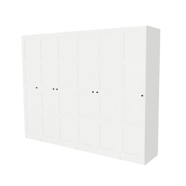 МАКС, комбинация шкафа C, фасады 4 панельные, 300х60х233см, белый