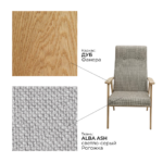 Пуф Kooper, дуб, светло серый, Alba Ash, M