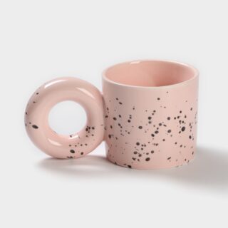 БУБЛИК,  кружка керамическая, 300 мл, розовый