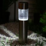 Фонарь садовый на солнечной батарее "Цилиндр грани" 25 см, d-4,5 см, 1 led, металл   5392330