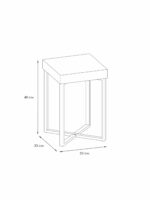 ТОРОНТО, табурет, каркас графит/сиденье серый, 33x33x48 см