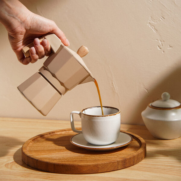 BARISTA Ферамо, кофеварка гейзерная, 150 мл, 15,5 см, бежевый