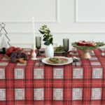 ВИНТЕР, скатерть в клетку, 149х220 см, саржа, красный