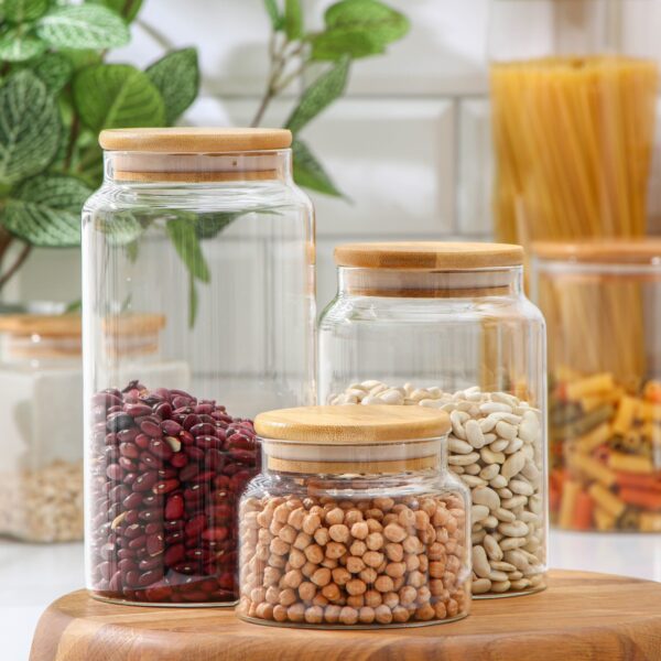 Эко, набор банок для сыпучих продуктов Magistro, 3 предмета: 350 мл, 800 мл, 1,2 л