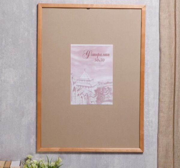 Фоторамка сосна с24 50х70 см, дуб (пластиковый экран) 4336780