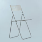 EAMES, стул складной, N-299, Fold, металлокаркас белый, М