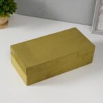 ЯДРО, шкатулка, текстиль, 12х25х7,8 см, зеленый