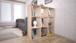 HOME SMART, стеллаж кубический, 3х3, 9 секций, дуб