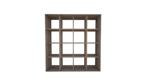HOME SMART, стеллаж кубический, 4х4, 16 секций, дуб, М2