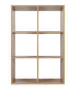СПЕЙСИО КУБ, стеллаж, 6 секций, 70х104х31,7 см, дуб