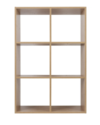 СПЕЙСИО КУБ, стеллаж, 6 секций, 70х104х31,7 см, дуб