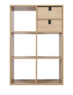 СПЕЙСИО КУБ, стеллаж, 6 секций, 70х104х31,7 см, дуб