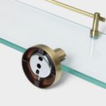 Stolz Loft basic, полка для ванной, стеклянная, Bronze