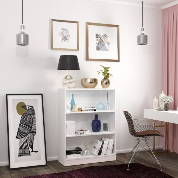 HOME SMART, стеллаж, белый, 80x28x106см
