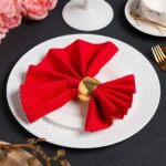 "Red pleasure", набор салфеток с декорат. кольцами, 40х40 см - 2 шт, 100% хл, саржа 190гр/м2