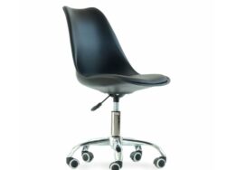 EAMES, стул рабочий, N-23 Sephi Roll, экокожа черная, М
