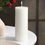 HYGGE, свеча, цилиндр, 7x15см см, белый