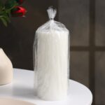 HYGGE, свеча, цилиндр, 7x15см см, белый