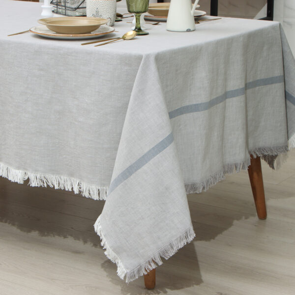 Indian cotton, скатерть, 152х305 см, серый, хлопок